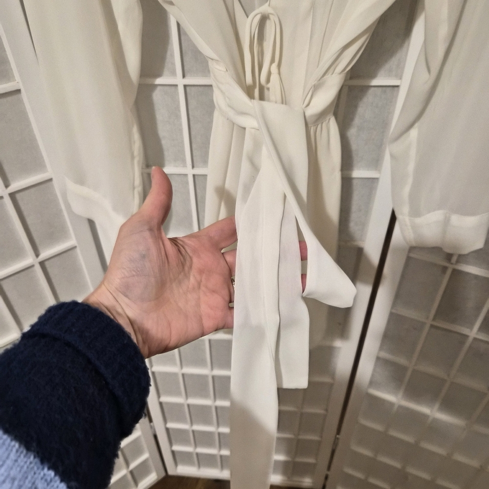 Victoria's Secret White Sheer Robe One Size - Picture 4 of 13
